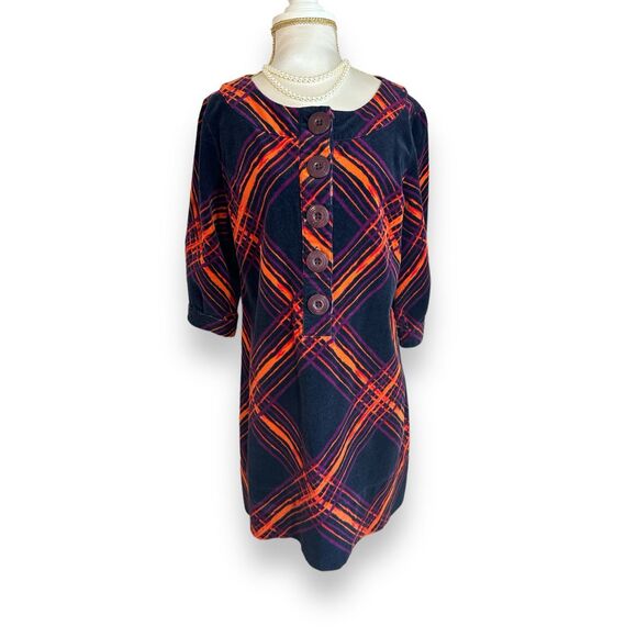 90s Vintage GO International Womens Velvet Corduroy Button Retro Dress sz L Y2K - Picture 2 of 5